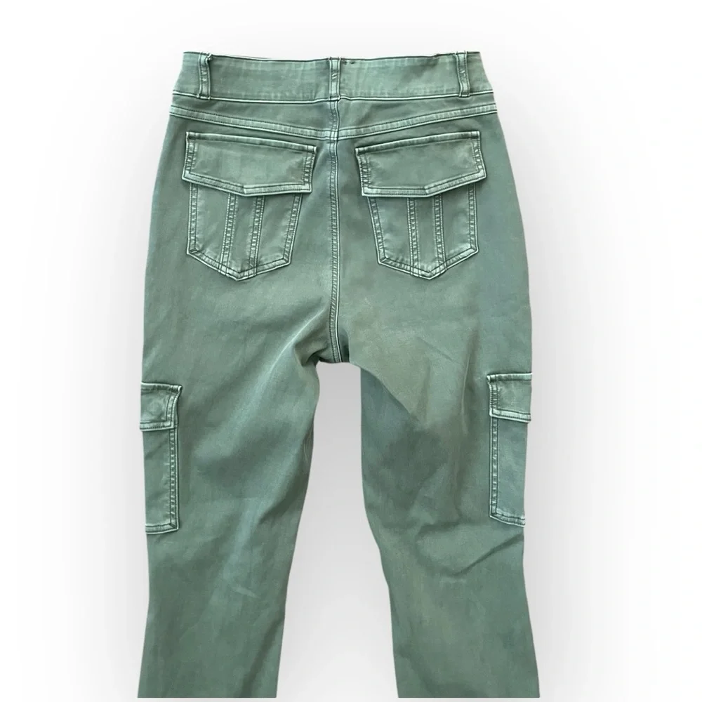 Spanx women’s stretch twill ankle cargo pant in soft sage size L green skinny - Picture 6 of 8